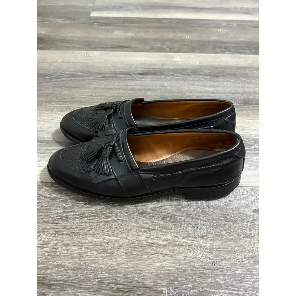 Allen Edmonds Black Tassel Loafers Shoes Preppy Luxury Retro Workwear - Men’s 11